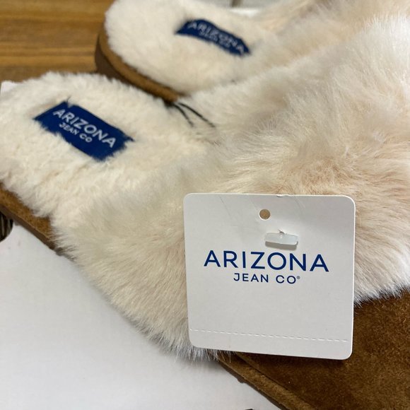 Arizona Womens Slip-On Slippers XL 11/12 Cognac - Picture 3 of 7